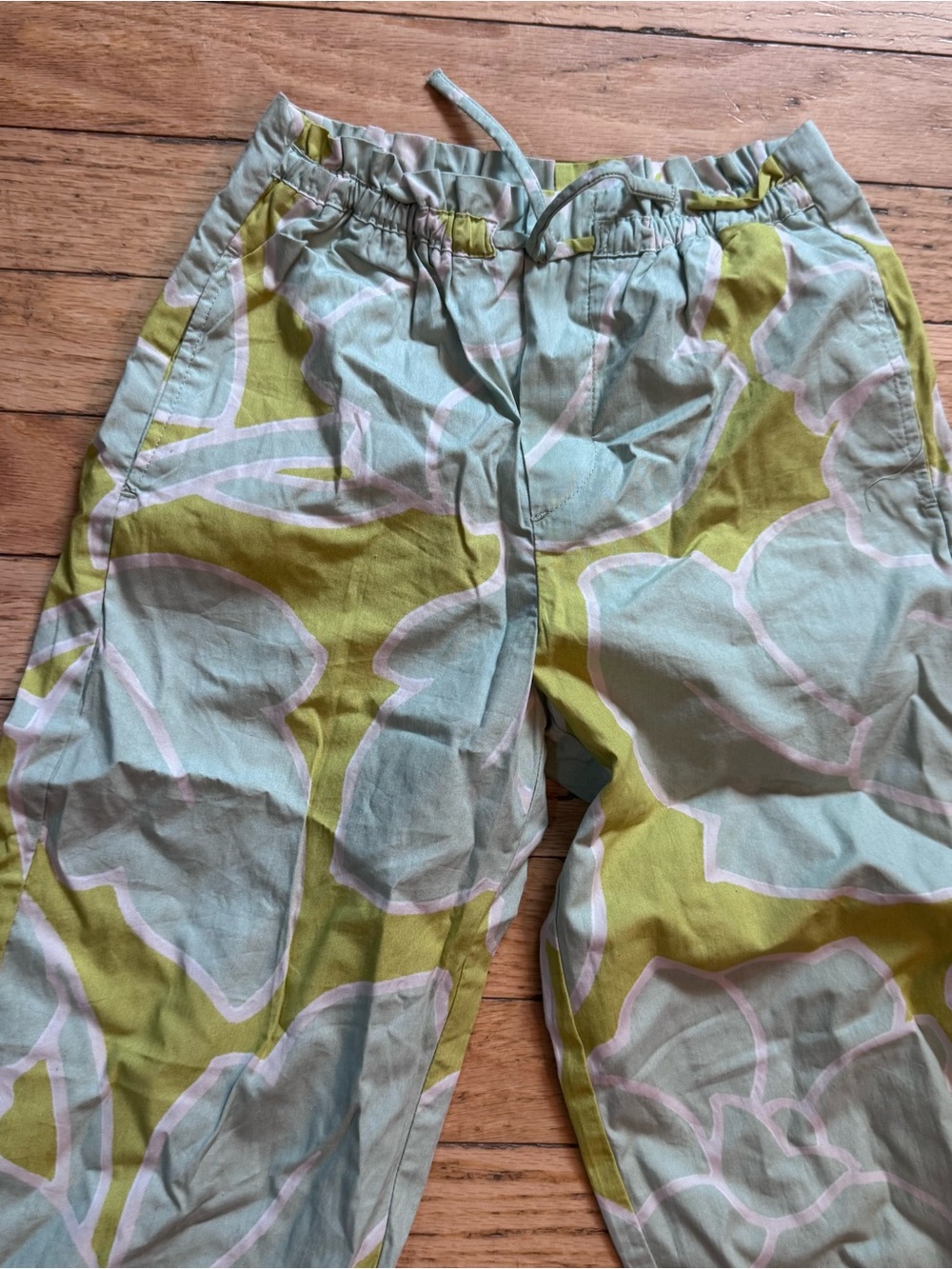 Zara Floral Drawstring Baggy Pants 6